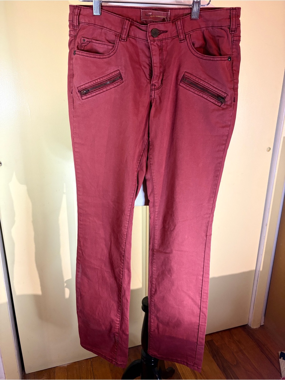 Anthropologie Pilcro Dusty Red. Zipper Pockets